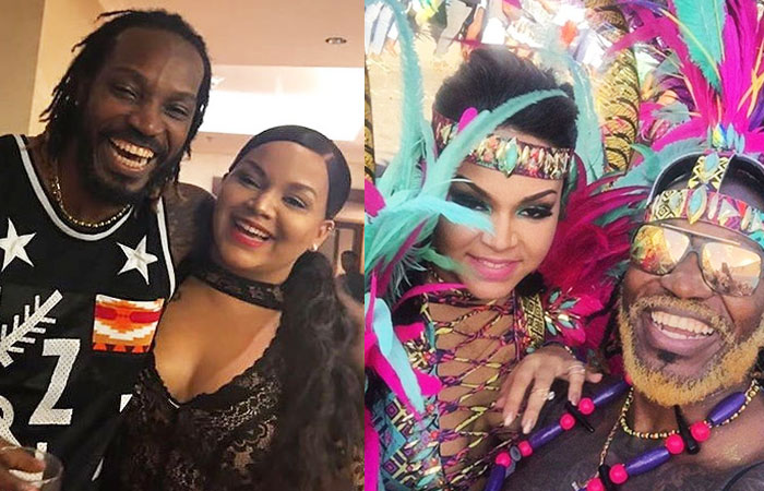 chris gayle with his family